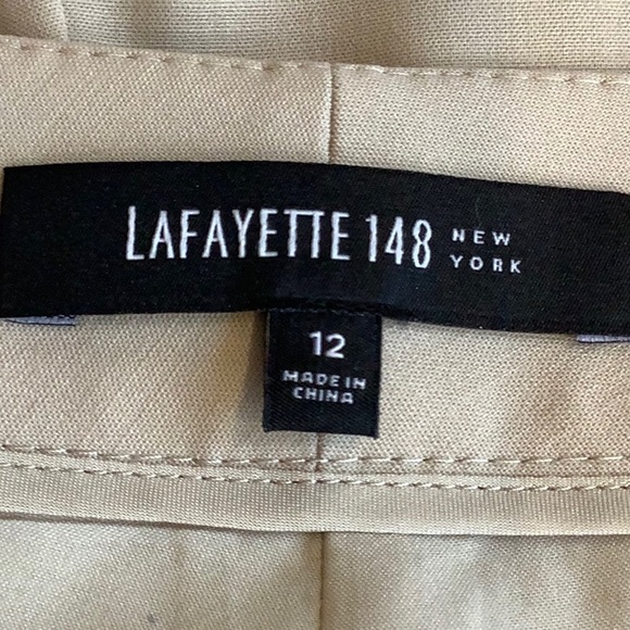 Lafayette 148 NY, Irving Beige Pants, Size 12 and FTTS - Picture 6 of 9